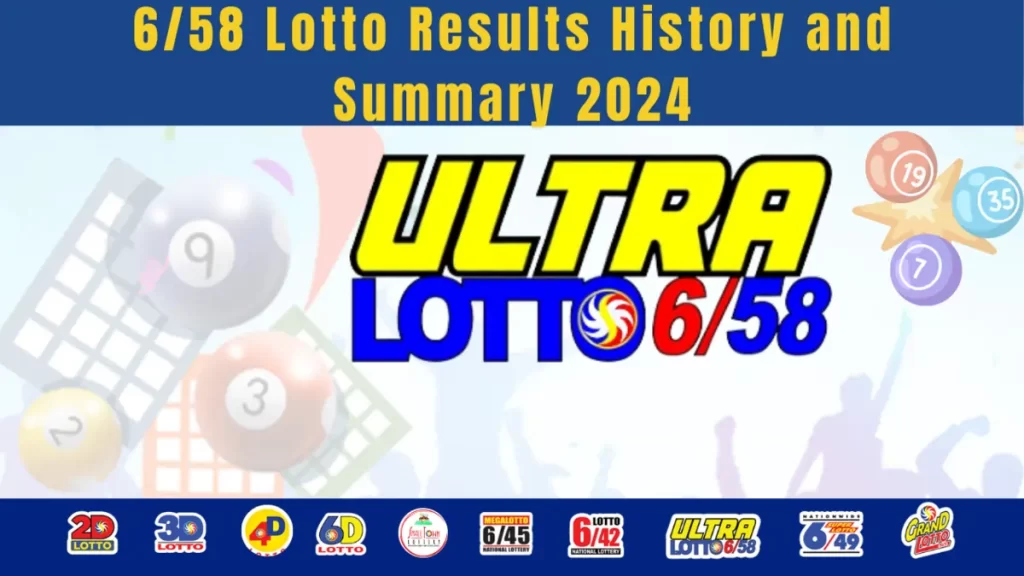 6/58 Lotto Results History and Summary 2024