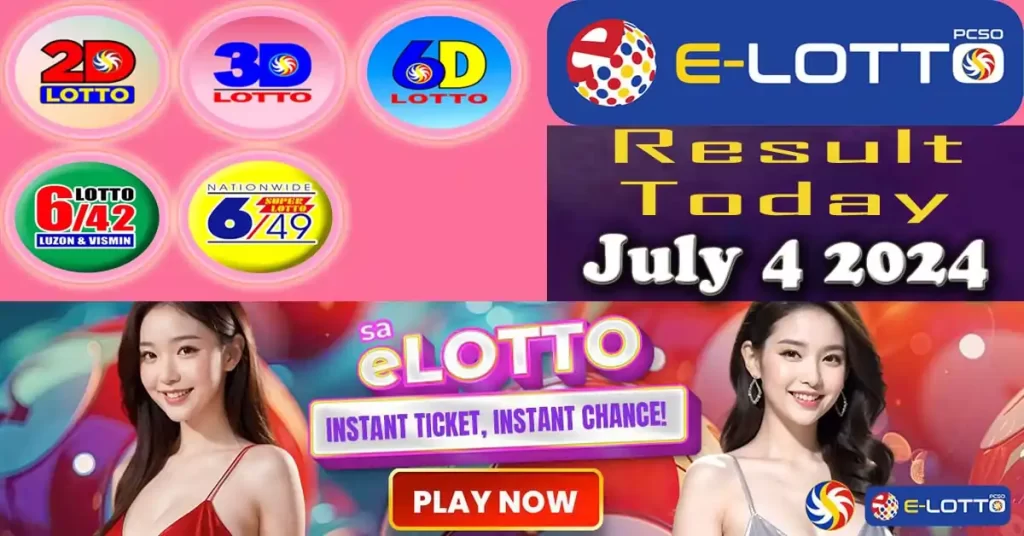 E-Lotto Result July 4 2024