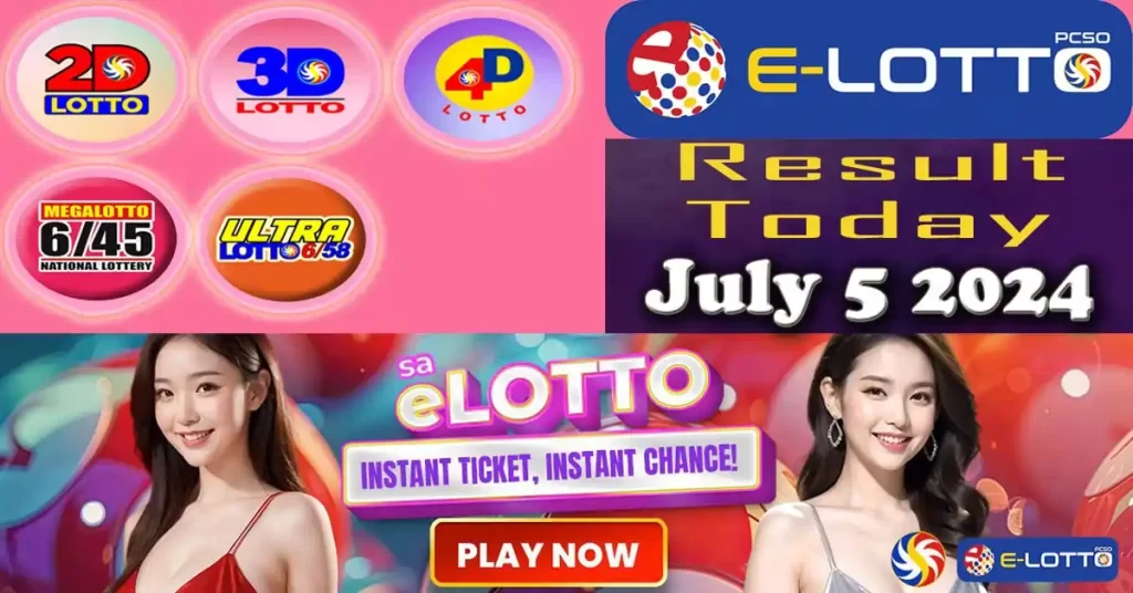 E-Lotto Result July 5 2024